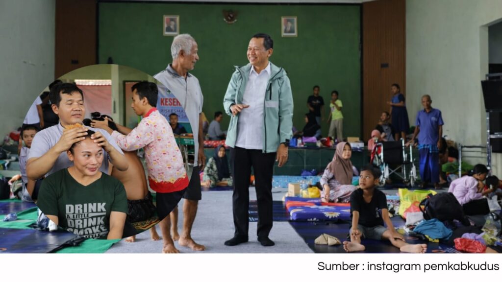 Sentuhan Humanis di Posko Loram Kulon, Terapis Tunanetra Bantu Pulihkan Ketegangan Pengungsi Banjir Kudus