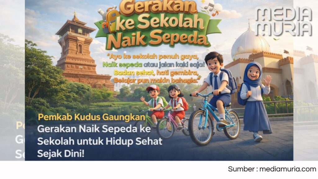 Gerakan Naik Sepeda ke Sekolah di Kabupaten Kudus Digaungkan, Dorong Gaya Hidup Sehat Sejak Dini